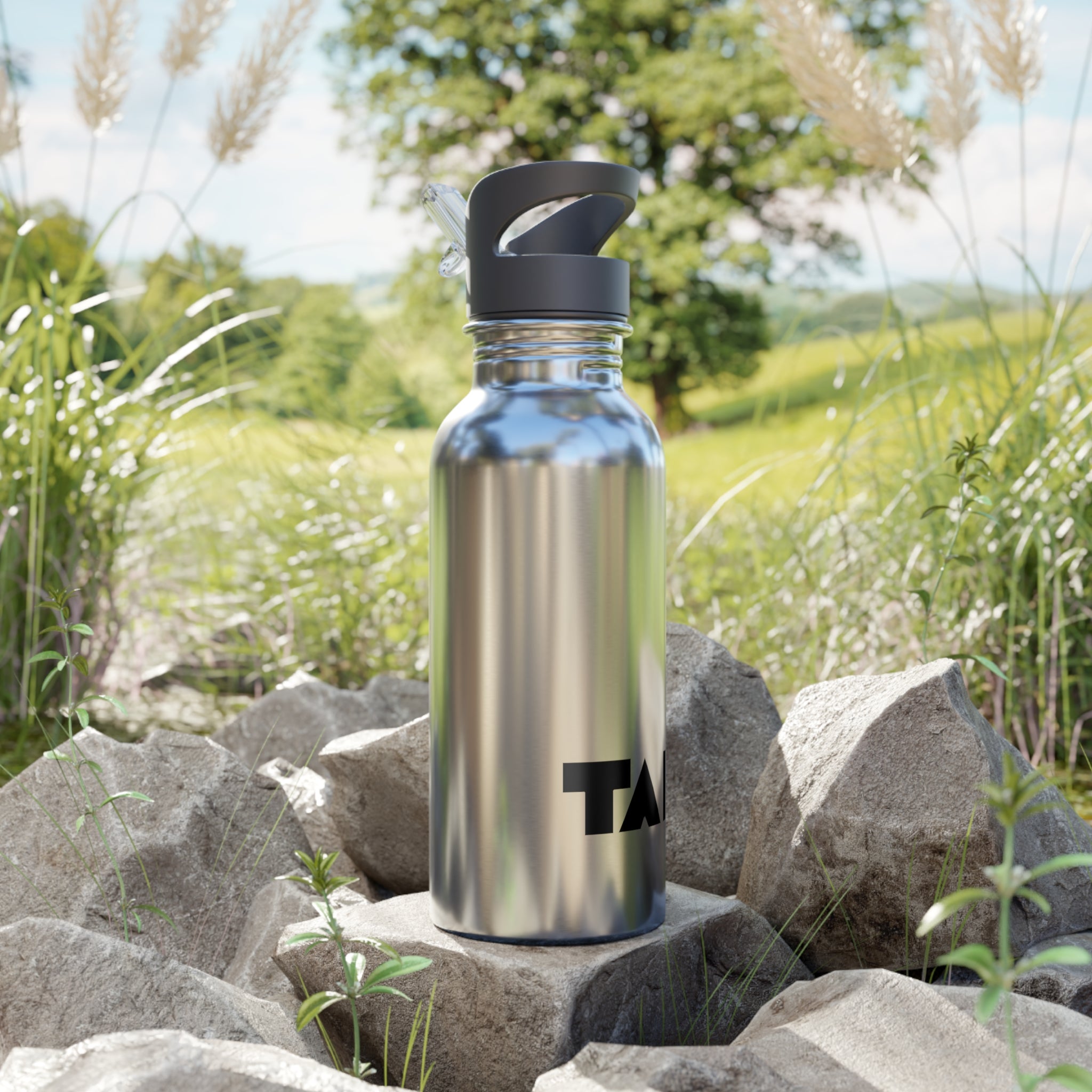 TAIT Stainless Steel 20oz Water Bottle with Straw – Durable Hydration Bottle