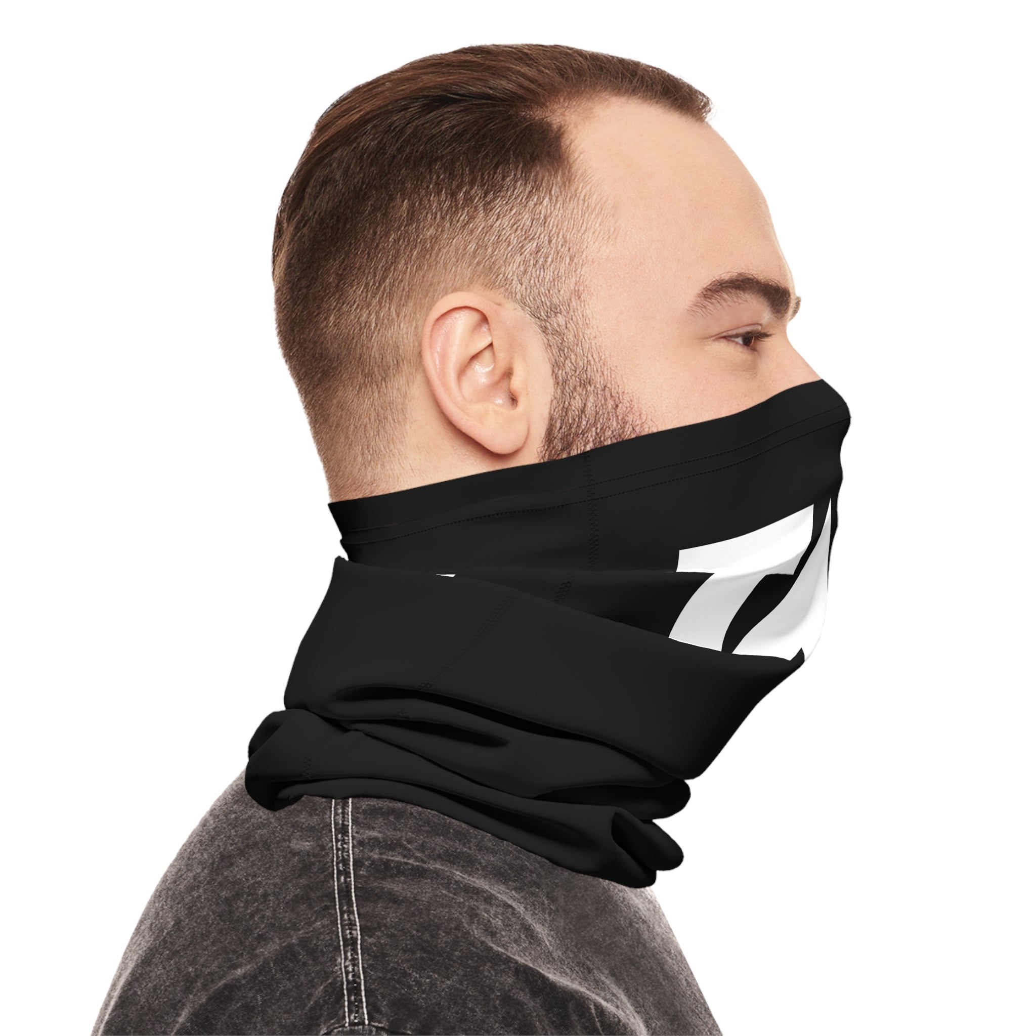 TAIT Logo Neck Gaiter - Lightweight Black Face Scarf
