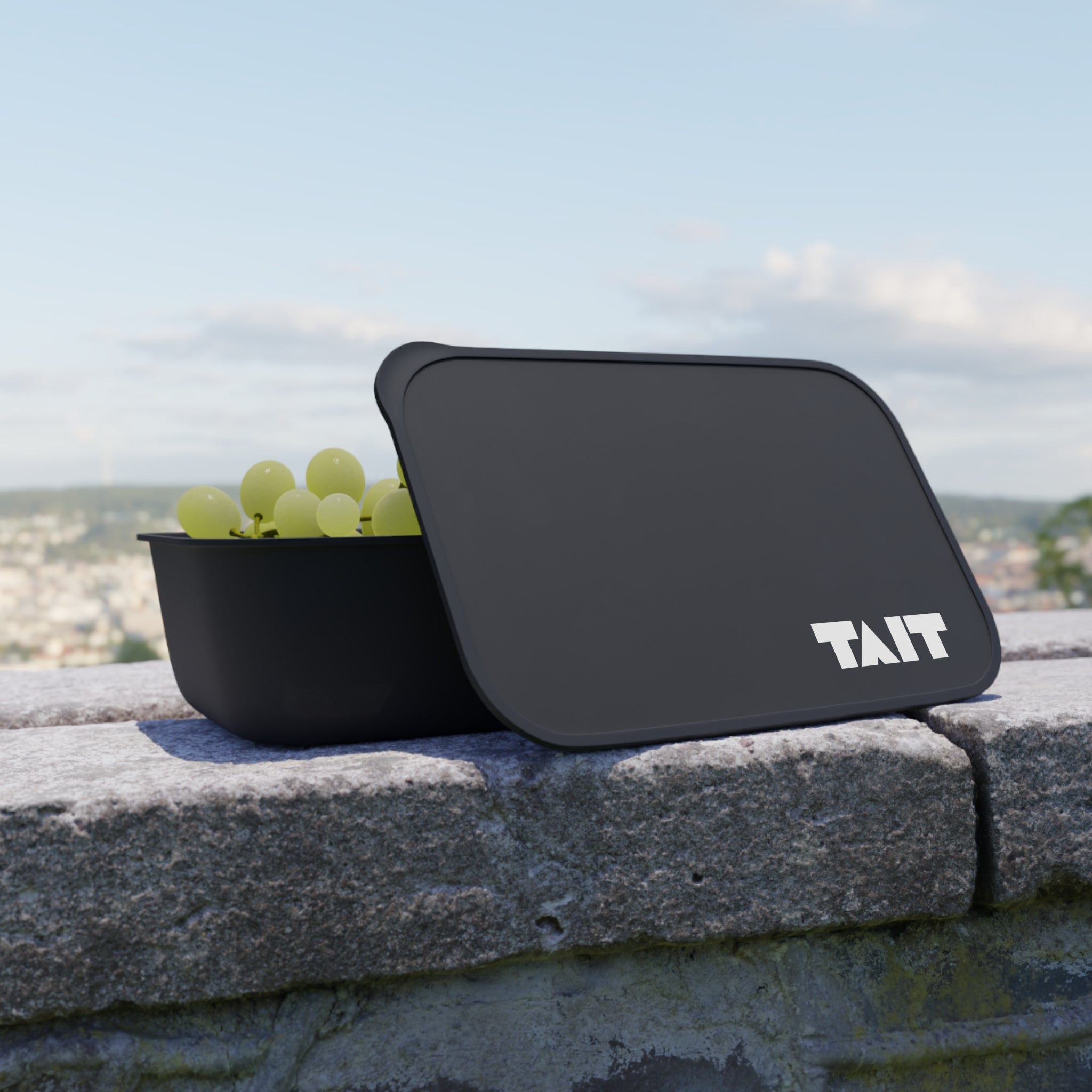 PLA Bento Box Lunch Container with Band & Utensils — Eco-Friendly Reusable Meal Box