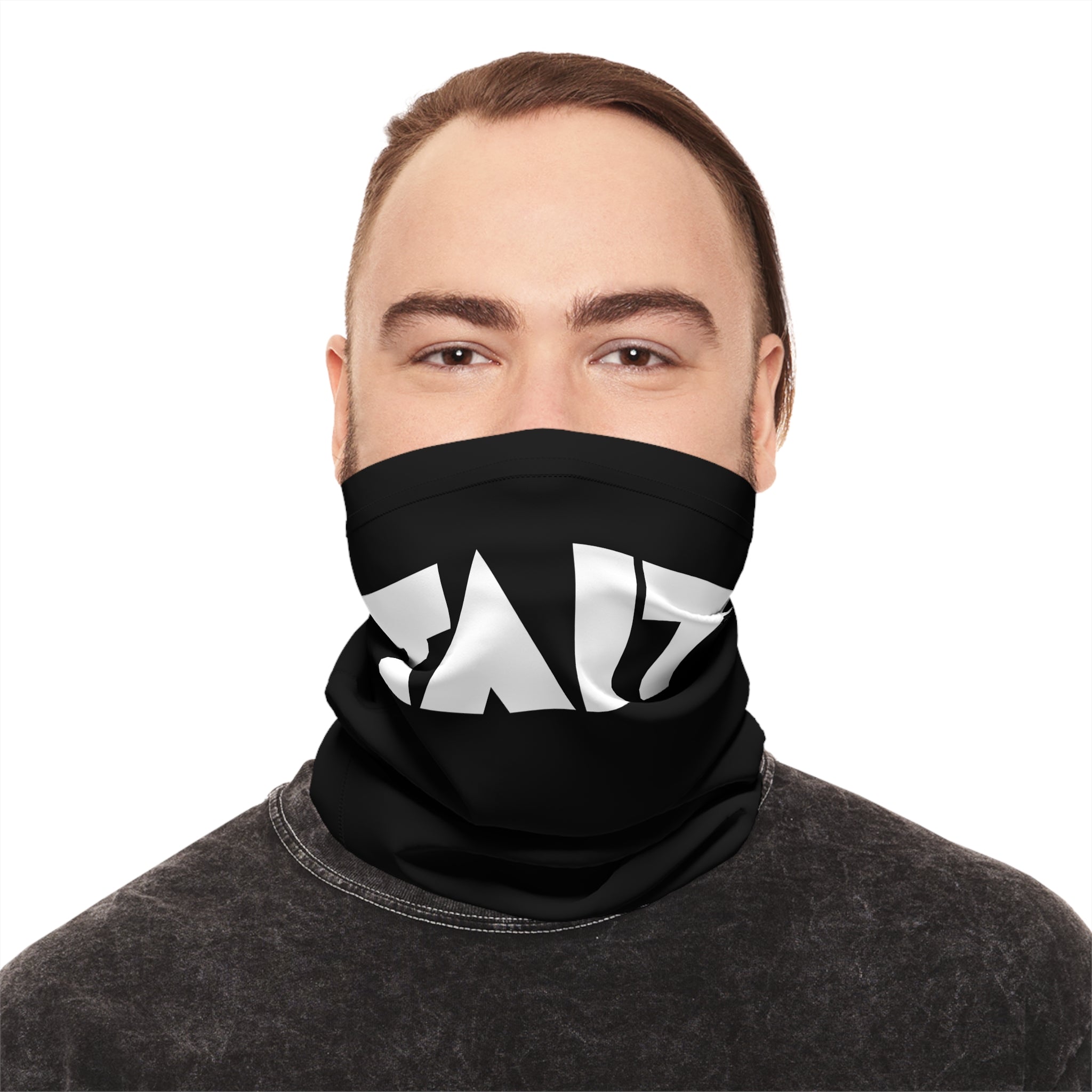 TAIT Logo Neck Gaiter - Lightweight Black Face Scarf